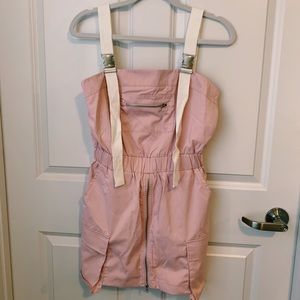 Capsule Pink Dress with Pockets and Buckle Straps